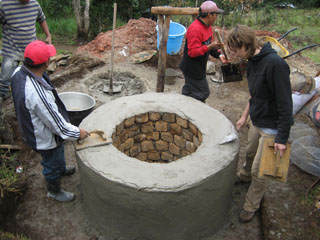 The newly protected well. I helped with the frosting. 